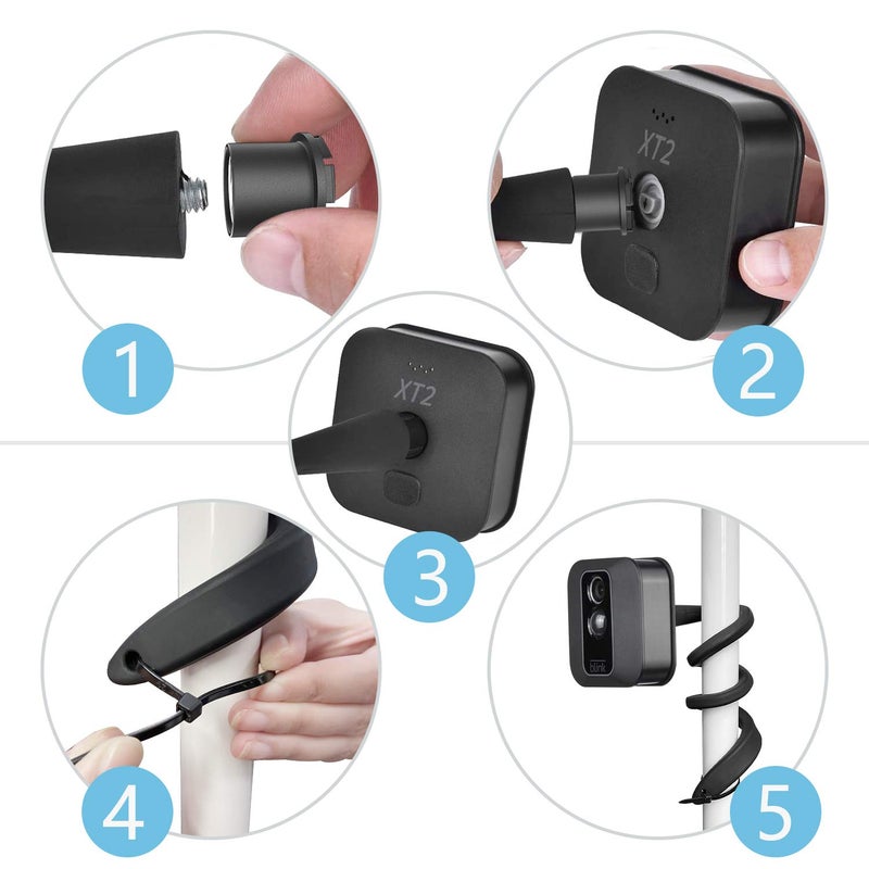 VOMENC ã€Upgraded Versionã€‘ VOMENC Flexible Twist Mount for All-New Blink Outdoor Indoor Camera Blink Mini and Blink Indoor and Outdoor 4 Camera (Black 1PACK) - Image 5